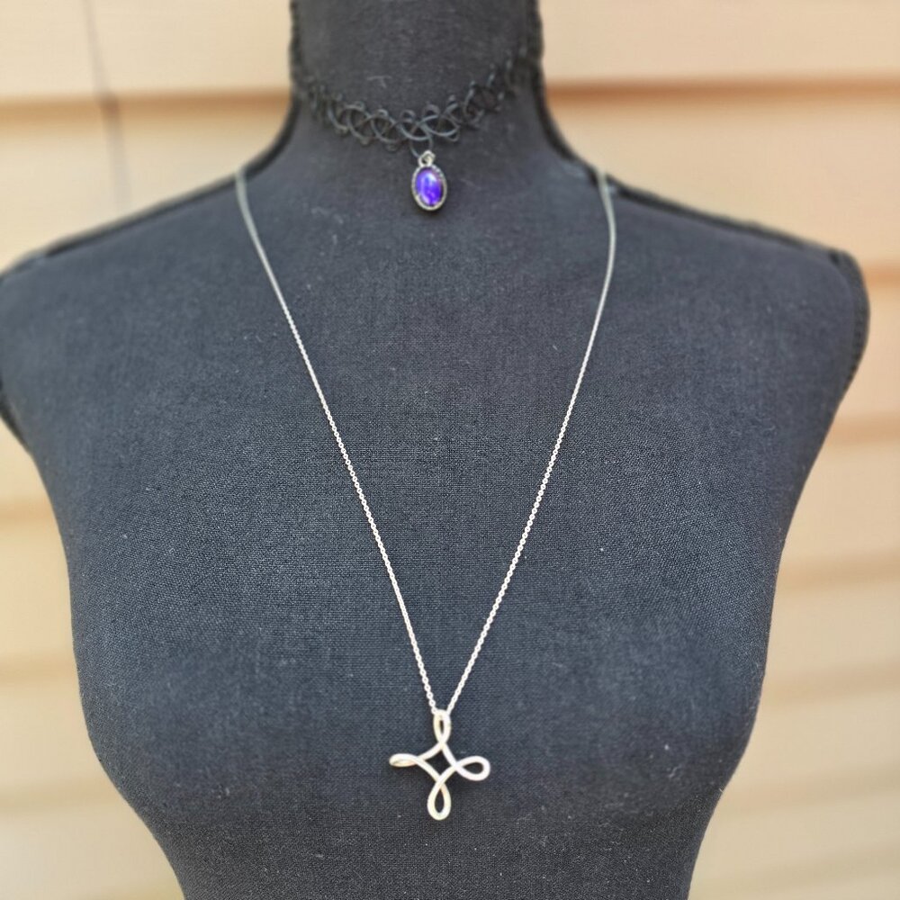 Tiffany & Co Elsa Peretti Infinity Cross 30mm Pendant on 27" Chain